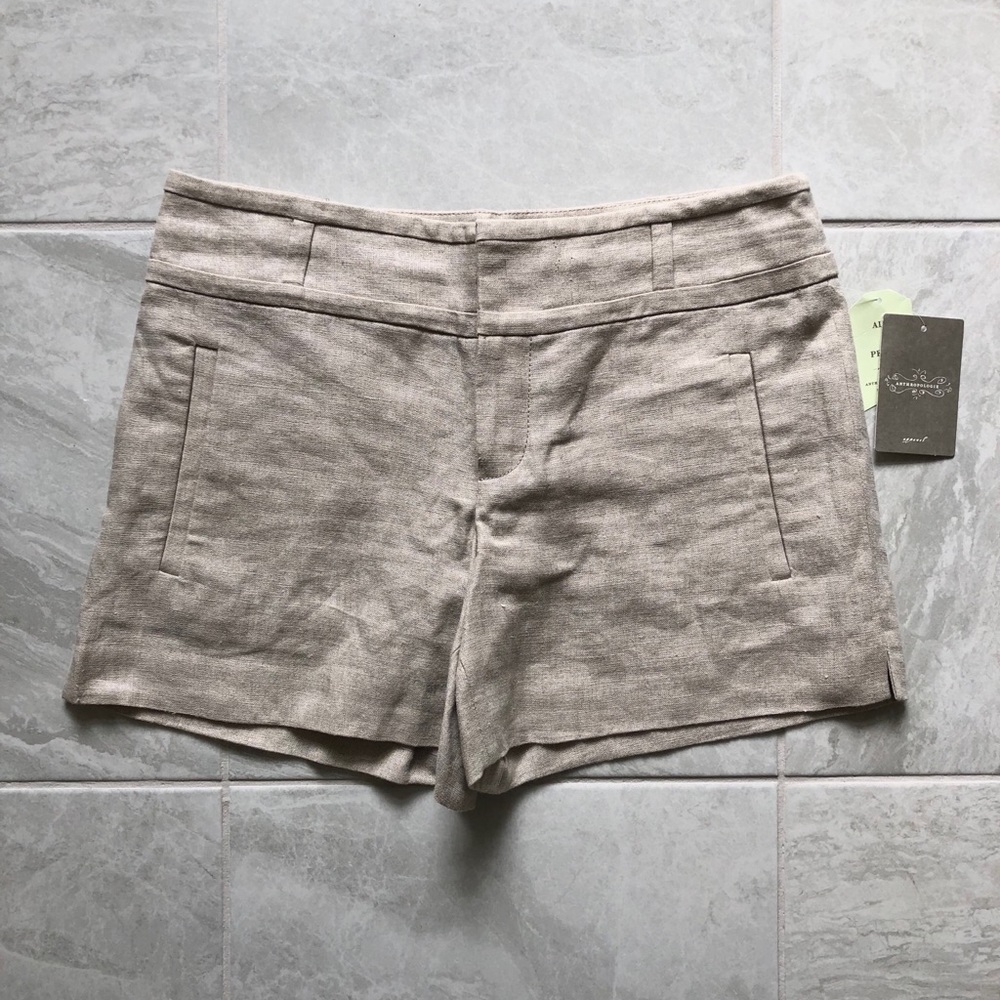 Anthropologie Linen Shorts